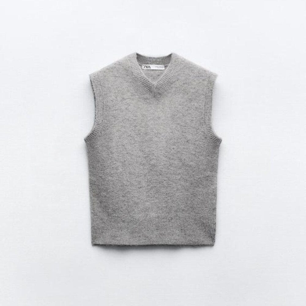 ZARA SOFT KNIT VEST - Picture 6 of 7